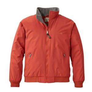 LL Bean Jacket Mens Large Burgundy Red Warm-Up Thinsulate Fleece Lined 205107
